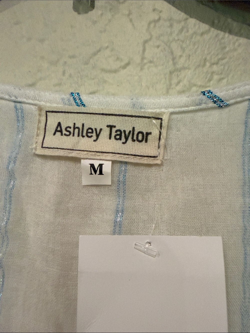Ashley Taylor White Maxi Dress with Blue Floral Embroidery - Picture 2 of 7